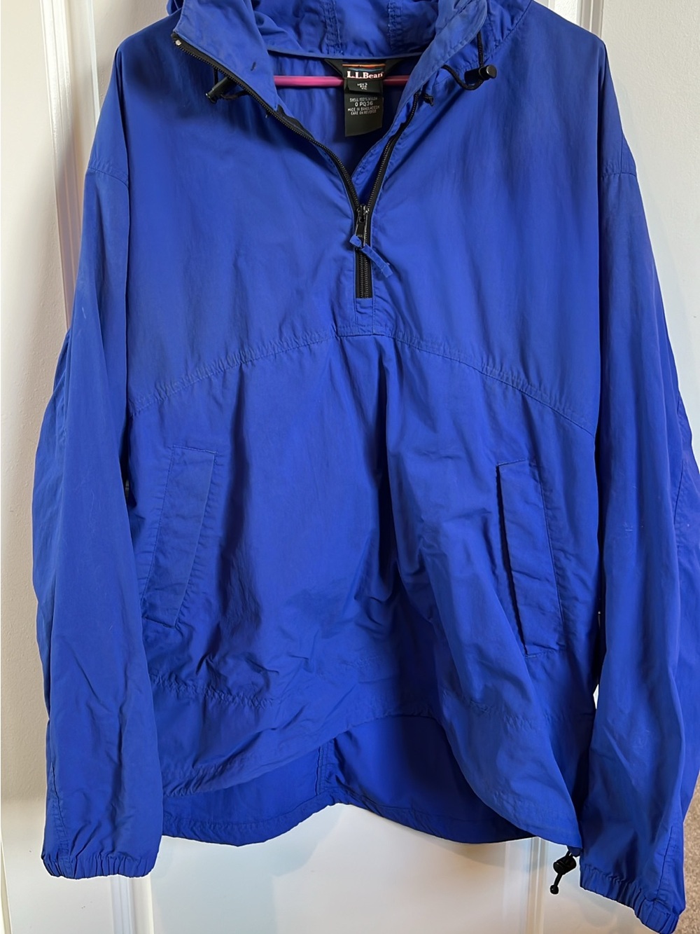 L.L. Bean Men's Royal Blue Windbreaker Pullover